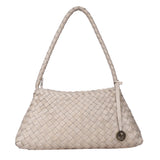 Ivory Weave – Woven Leather Shoulder Bag