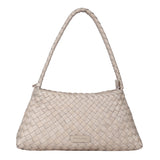 Ivory Weave – Woven Leather Shoulder Bag