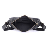 Noir Curve – Leather Shoulder Bag