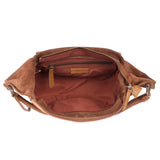 Cognac Saddle – Suede Shoulder Bag