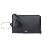 Halo – Leather Ring Handle Clutch