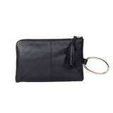 Halo – Leather Ring Handle Clutch