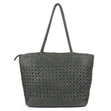 Verdigris Weave – Leather Tote Bag