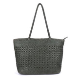 Verdigris Weave – Leather Tote Bag