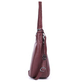 Merlot Arc – Leather Shoulder Bag