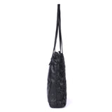 Noir Weave – Studded Leather Tote