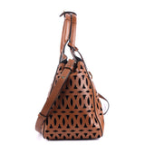 Yate – Laser Cut Leather East-West Tote