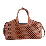 Yate – Laser Cut Leather East-West Tote
