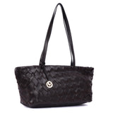 Handwoven Leather East-West Tote