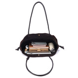 Suede Drawstring Leather Tote