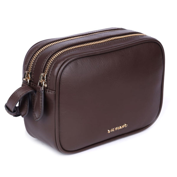 Victoria – Dual Zip Leather Crossbody