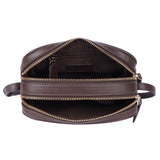 Victoria – Dual Zip Leather Crossbody