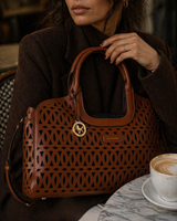 Yate – Laser Cut Leather East-West Tote