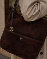Suede Leather Bucket Tote