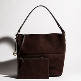 Suede Leather Bucket Tote