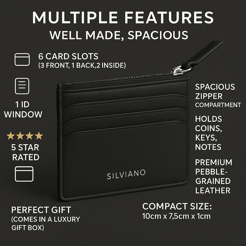 Zipped Coin & Card holder