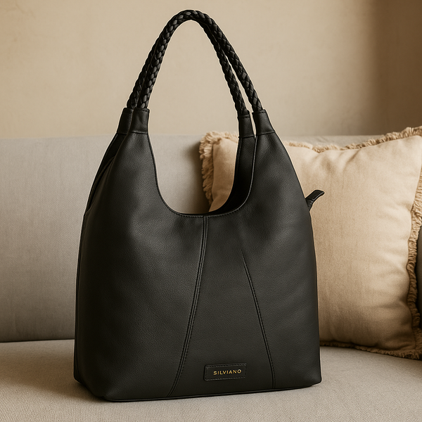 Belgravia – Braided Handle Soft Leather Tote