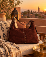 Zahara – Studded Suede Hobo Bag