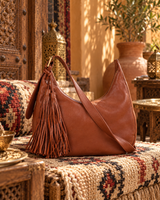 Dalia – Leather Tassel Hobo Bag