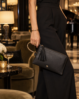 Halo – Leather Ring Handle Clutch