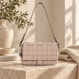 Pearl Weave – Woven Leather Shoulder Bag