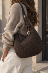 Espresso Weave – Woven Leather Hobo Bag
