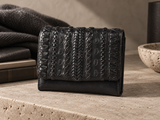 Noir Braid – Leather Fold Wallet