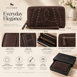 Firenze – Suede and Woven Leather Continental Wallet