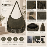 Sorrento – Studded Fringe Suede Hobo Bag