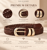 Parma – Sculpted Double-Keeper Woven Leather Belt