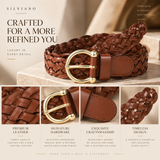 Modena – Sculpted Horseshoe Woven Leather Belt