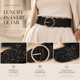Noto – Sculpted Circle Handwoven Leather Belt