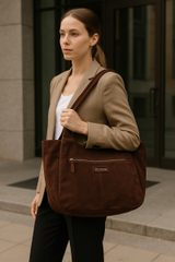 Cheshire – Suede Everyday Shoulder Tote