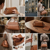 Cognac Fold – Leather Shoulder Bag