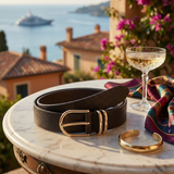 The Primrose – Slim Pebble Leather Women’s Belt