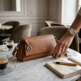 Cognac Fold – Leather Shoulder Bag
