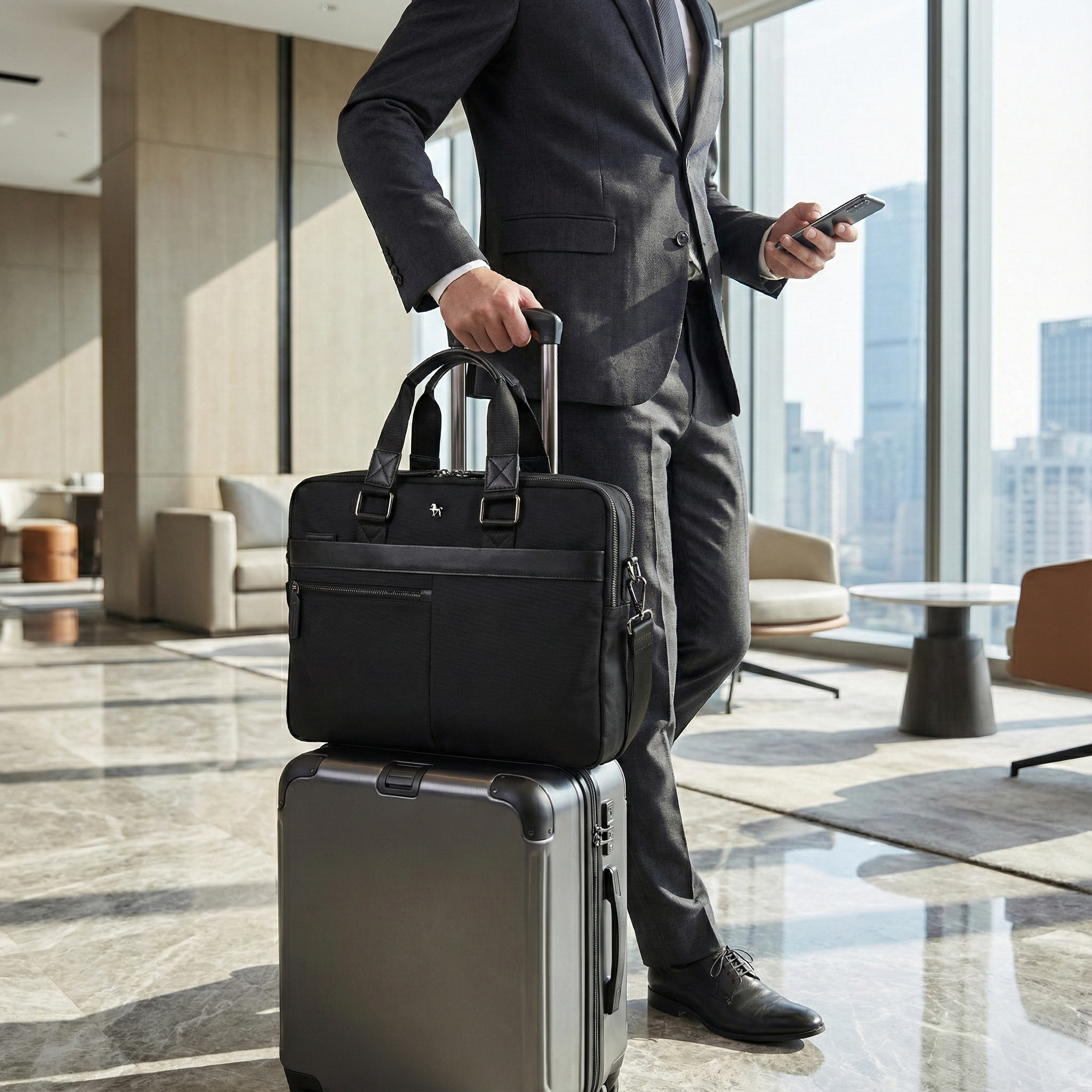 Highbury – Dual Compartment Executive Briefcase – HOUSE OF SILVIANO